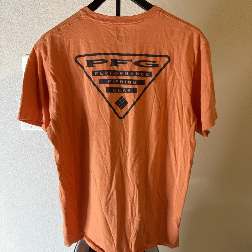 Columbia Men's Short Sleeve Logo Graphic T-Shirt Orange Size L